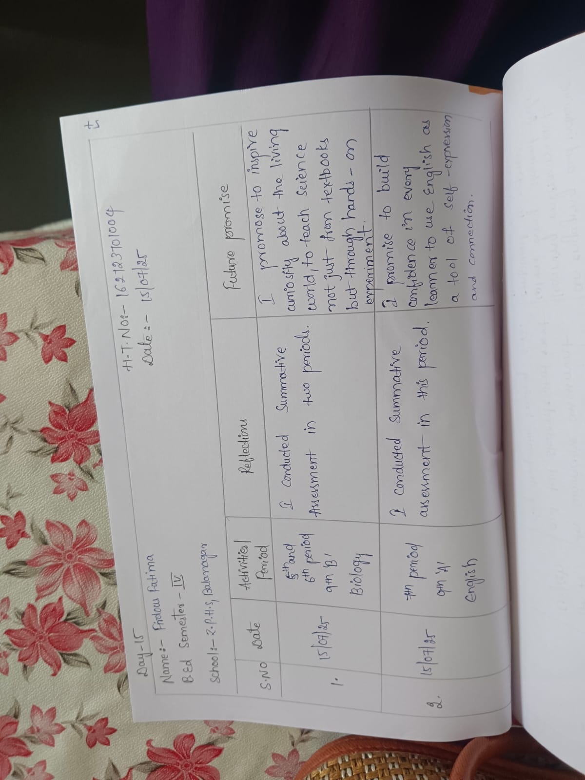 Teaching Reflection Document 3